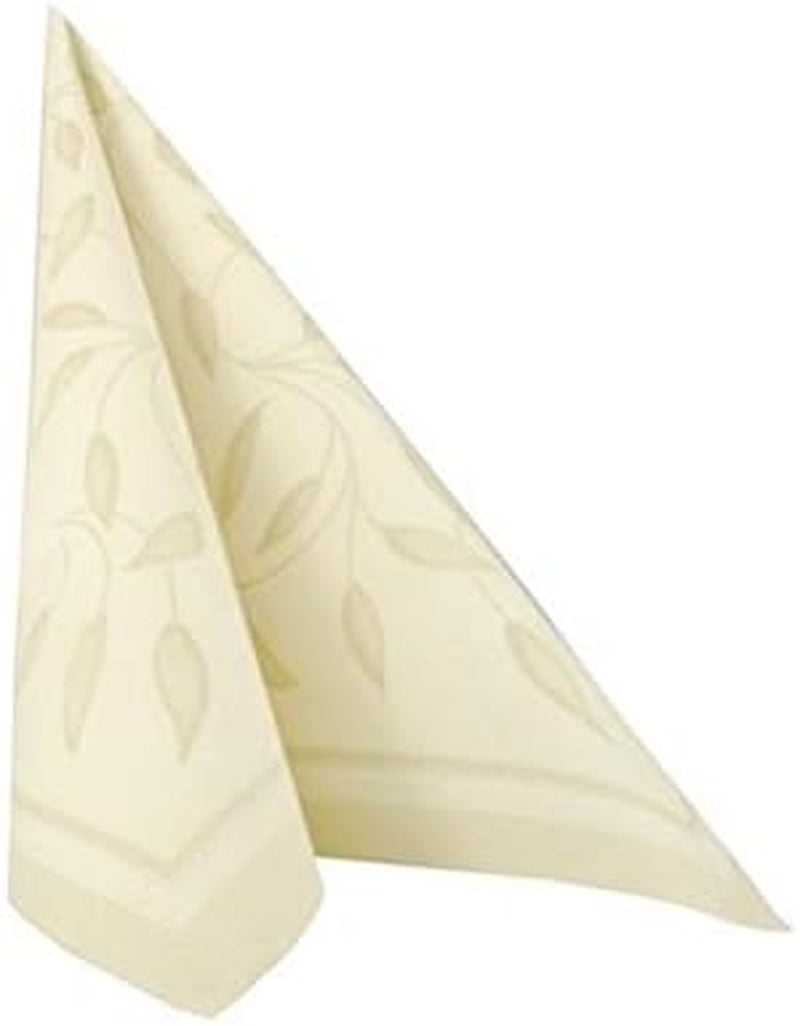 Papstar, 50 servilletas "Colección ROYAL" pliegue 1/4 40 Cm X 40 Cm champán "Nuevo Mediterráneo", #11651