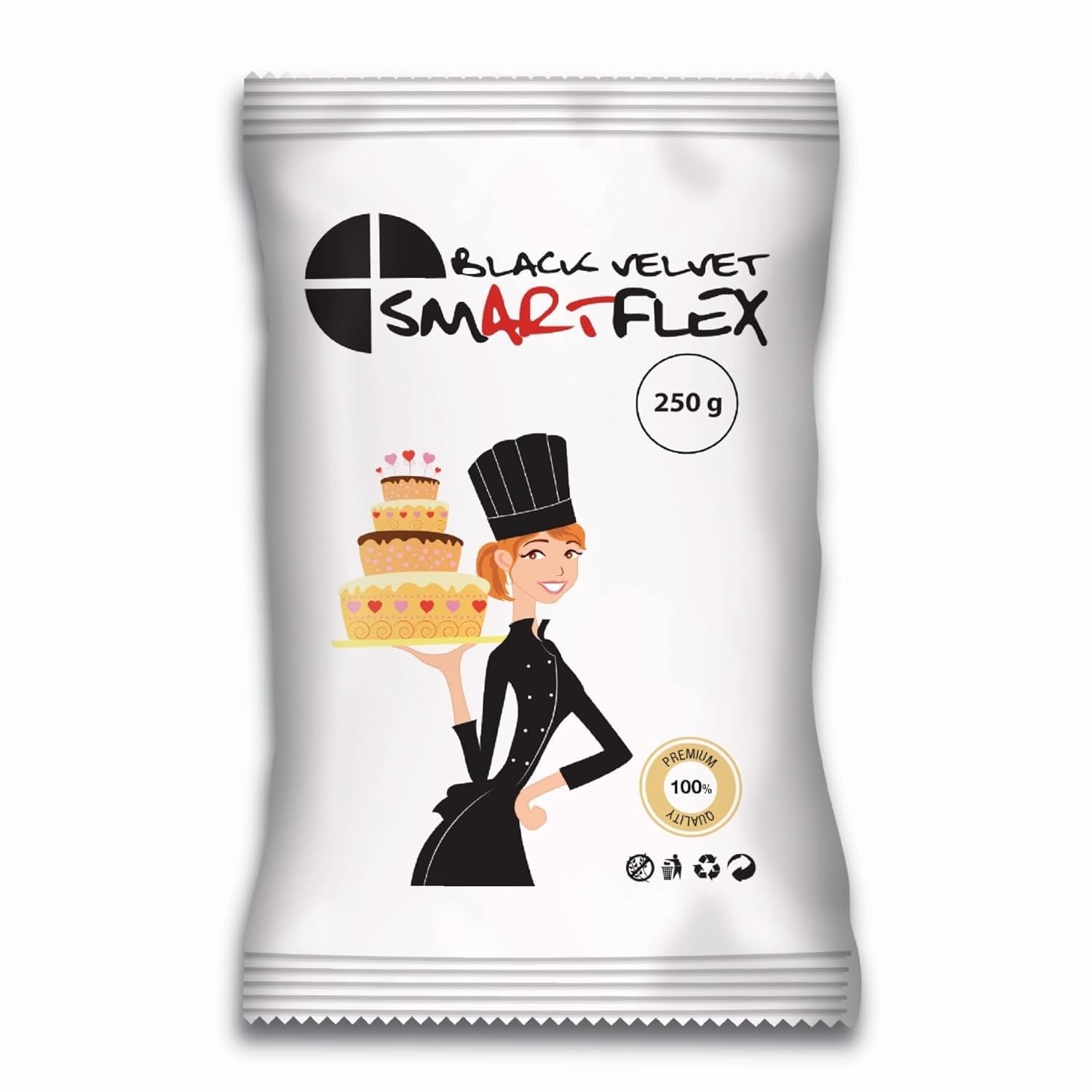 Pasta de azúcar Black Velvet, 250 g Naty Shop pasta de azúcar 250 G (1 pack)