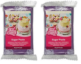 FunCakes Fondant Laminado Morado Real: Fácil de usar, liso, flexible, suave y maleable, perfecto para decorar tartas. Sin Gluten 250g (Pack de 2) Naty Shop Pasta de Azúcar Royal Purple 250G (Pack de 2)