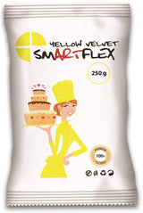 Fondant Yellow Velvet, 250 g Naty Shop Pasta de azúcar 250 G (1 paquete)