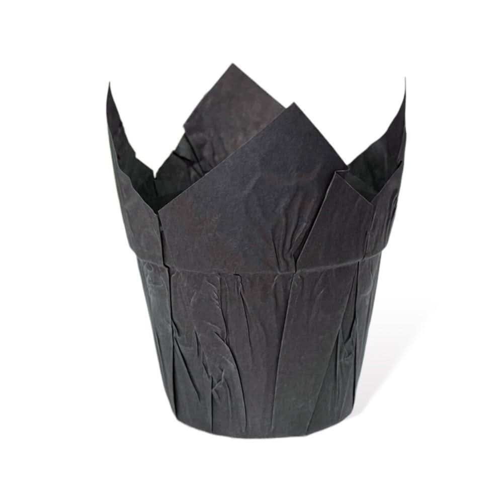 Moldes para muffins negros en forma de tulipán 20uds Nati Shop