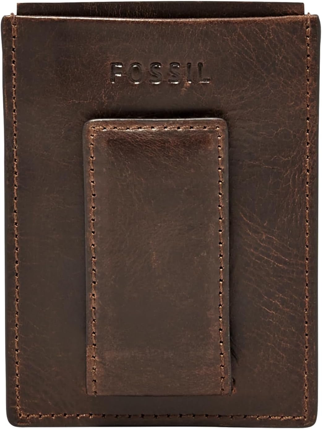 Fossil Derrick - Tarjetero magnético de piel con bloqueo RFID para hombre, cartera Derrick Wallet para hombre Naty Shop