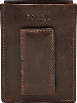 Fossil Derrick - Tarjetero magnético de piel con bloqueo RFID para hombre, cartera Derrick Wallet para hombre Naty Shop