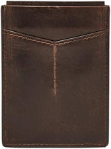 Fossil Derrick - Tarjetero magnético de piel con bloqueo RFID para hombre, cartera Derrick Wallet para hombre Naty Shop