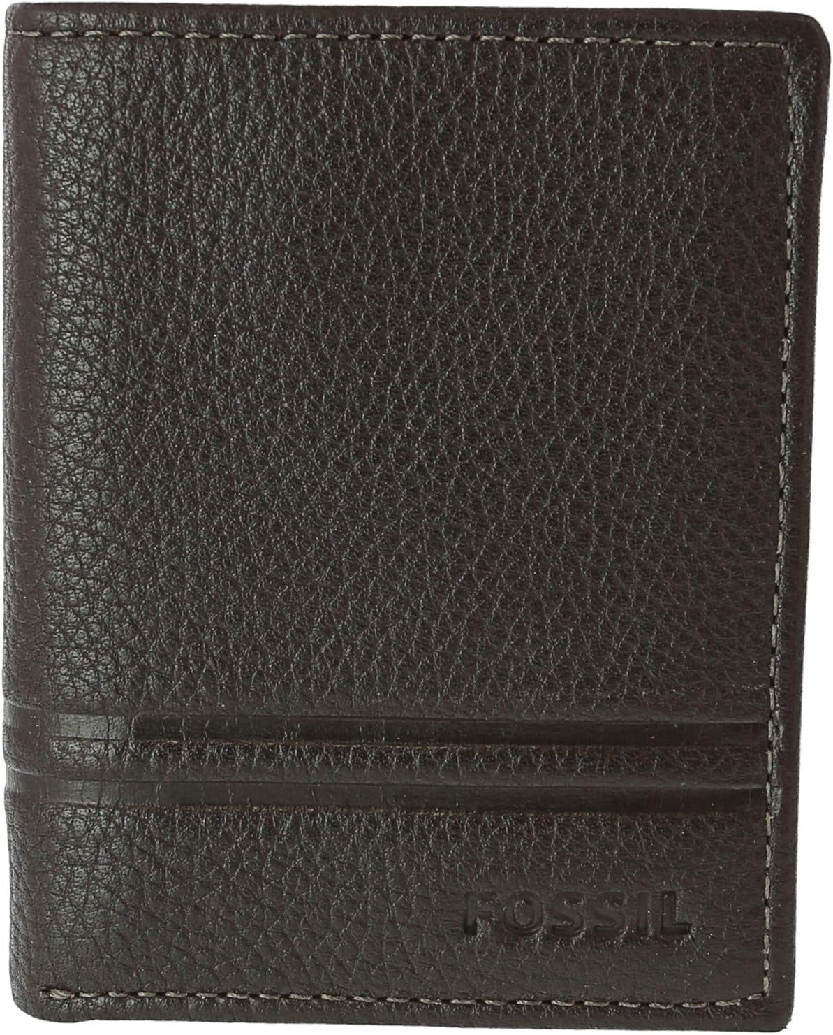 Fossil Hombre Wilder Trifold Accesorios De Viaje Cartera Tri-fold Billetera Hombre Naty Shop Wild Dark Brown Talla Única