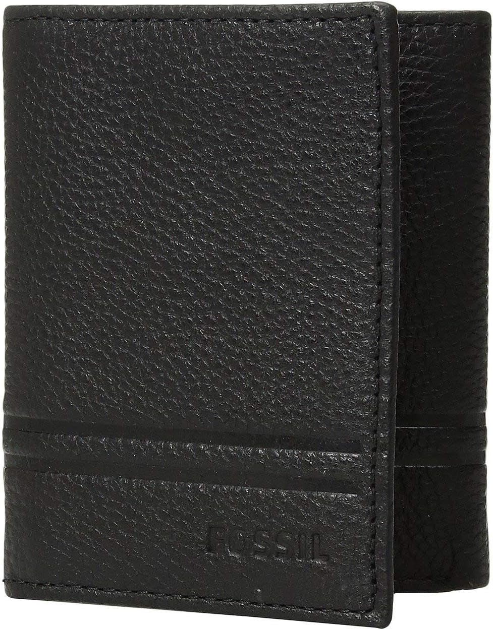 Fossil Wilder Trifold Travel Accessories Cartera Trifold para Hombre Cartera Hombre Naty Shop Black Wild Talla Única