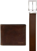 Fossil Cartera plegable Derrick Travel Accesorio para hombre, marrón oscuro, 11,43 cm de largo x 1,6 ancho 9,22 alto EU Naty Shop Cartera para hombre marrón oscuro