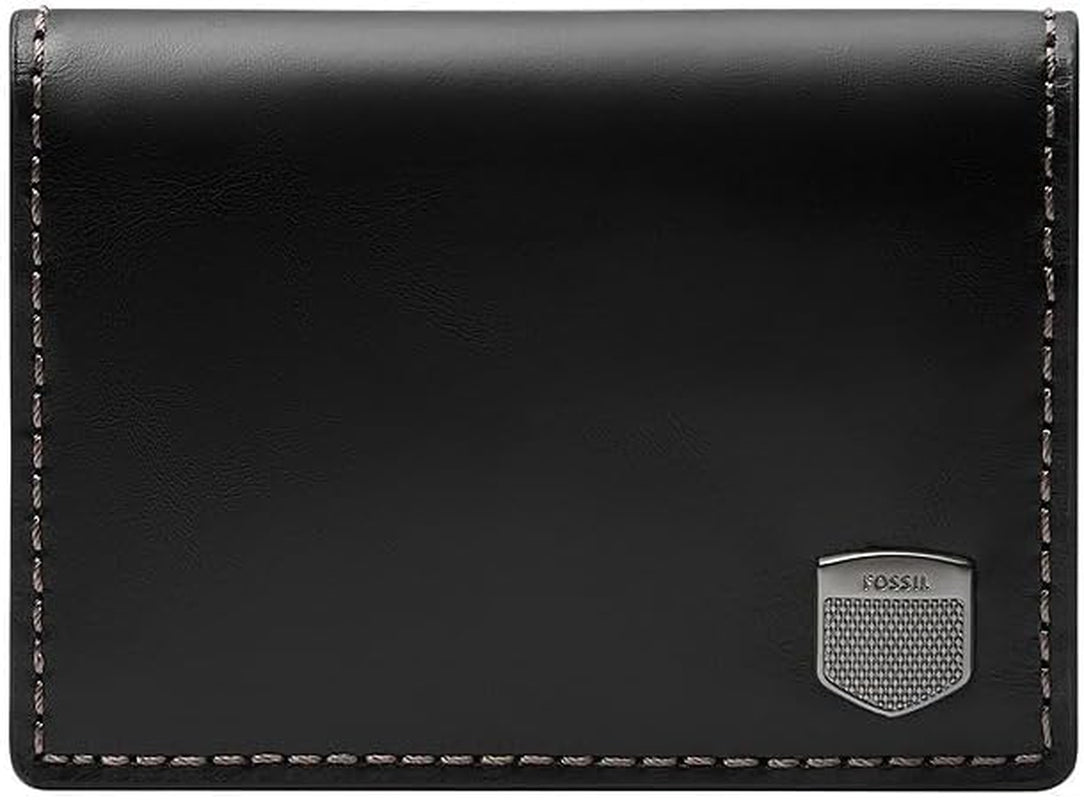 Fossil Hayes Card Case Bifold Wallet Hombre Naty Shop Matte Black