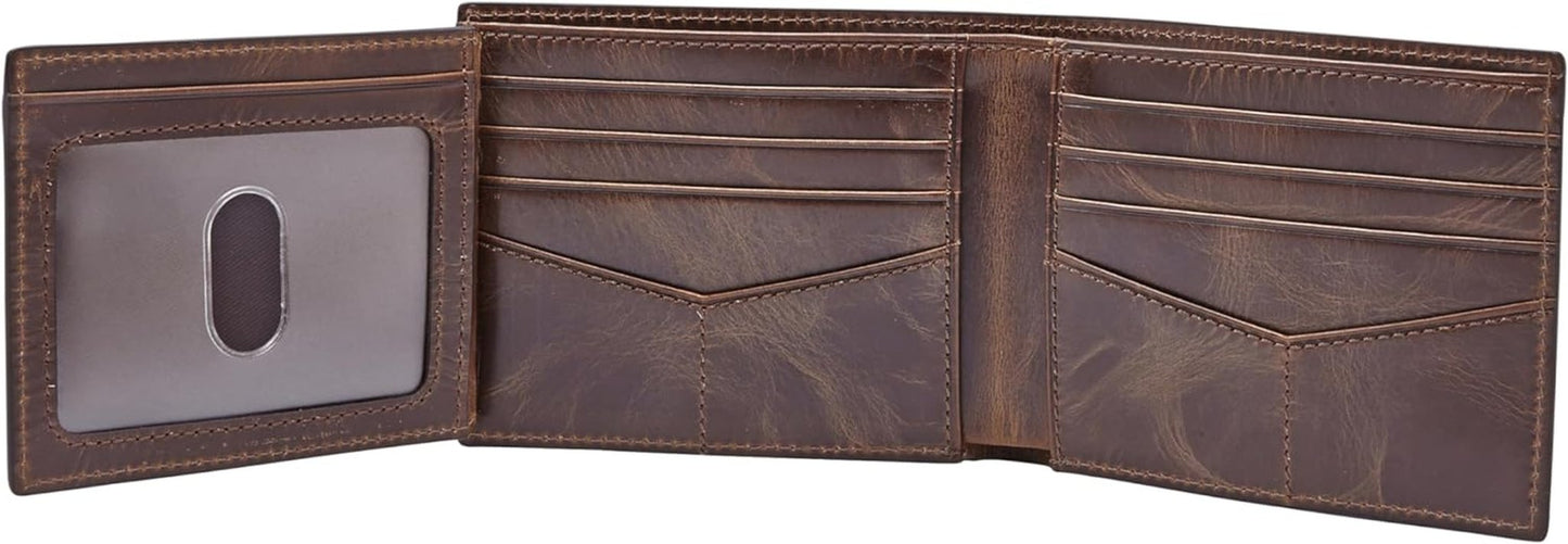 Fossil Cartera con tapa RFID para hombre Accesorios de viaje Cartera plegable Cartera para hombre Naty Shop