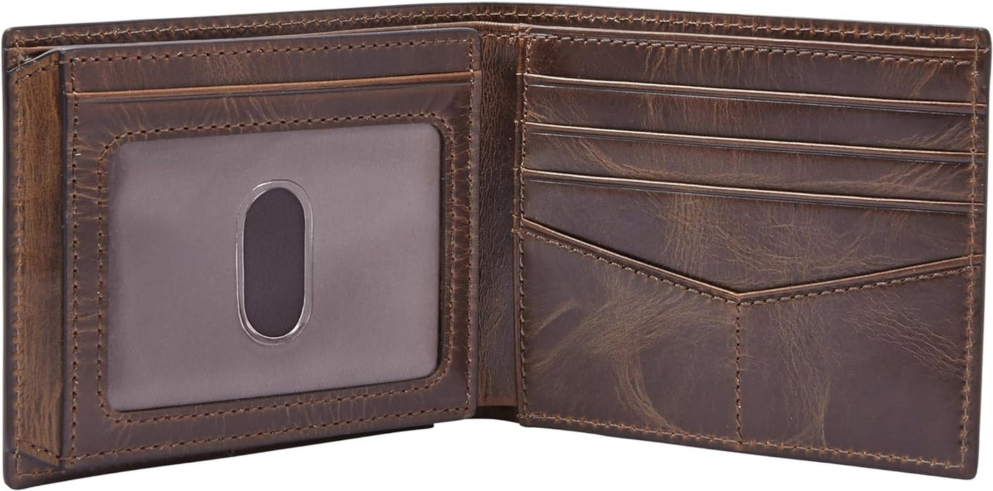 Fossil Cartera con tapa RFID para hombre Accesorios de viaje Cartera plegable Cartera para hombre Naty Shop