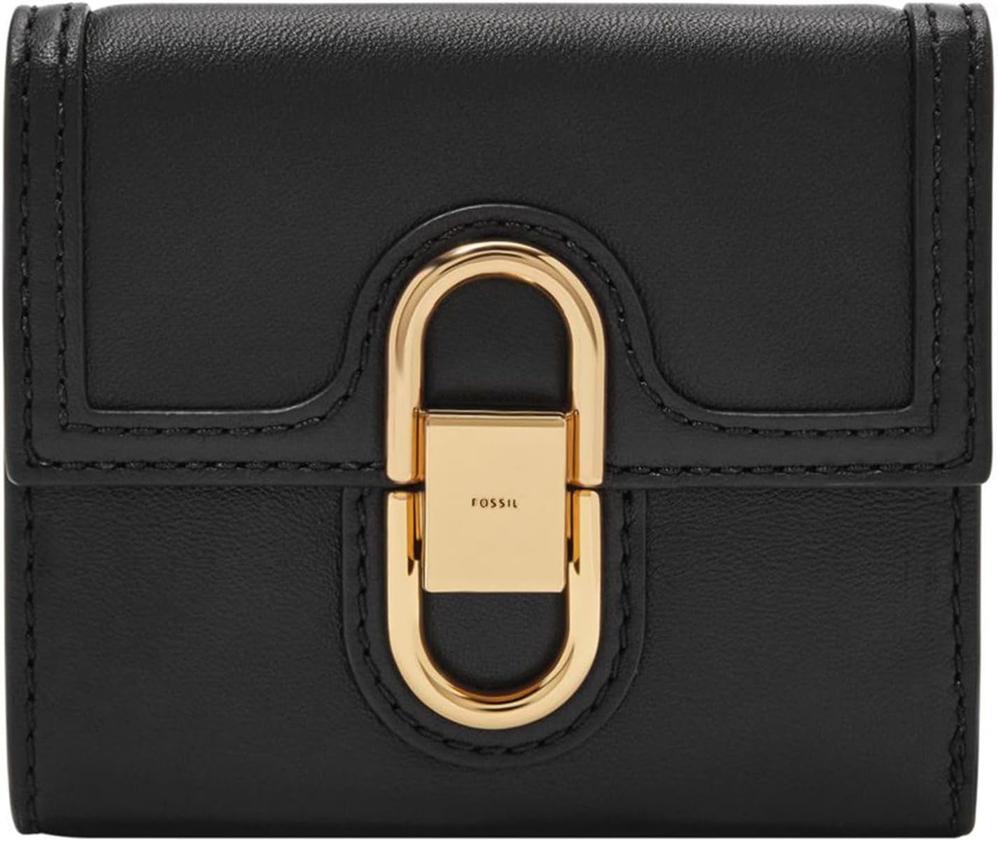 Fossil Mujer Avondale Leather Trifold SL8292216 Naty Shop Cartera Mujer Negro 10.8cm L X 1.3cm W X 10.2cm H