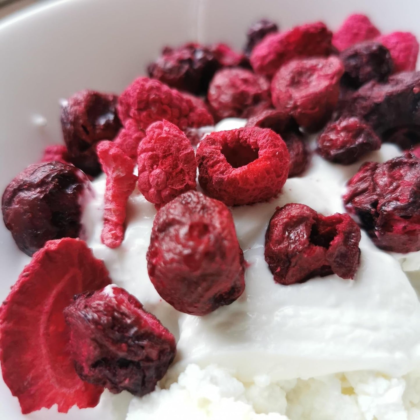 Mezcla de frutos rojos liofilizados | XL 300g Fresas liofilizadas Frambuesas Cerezas ácidas Mezcla de frutas secas | Frutas liofilizadas Fresa Frambuesa Cereza agria | ZingyZoo Productos deshidratados Naty Shop
