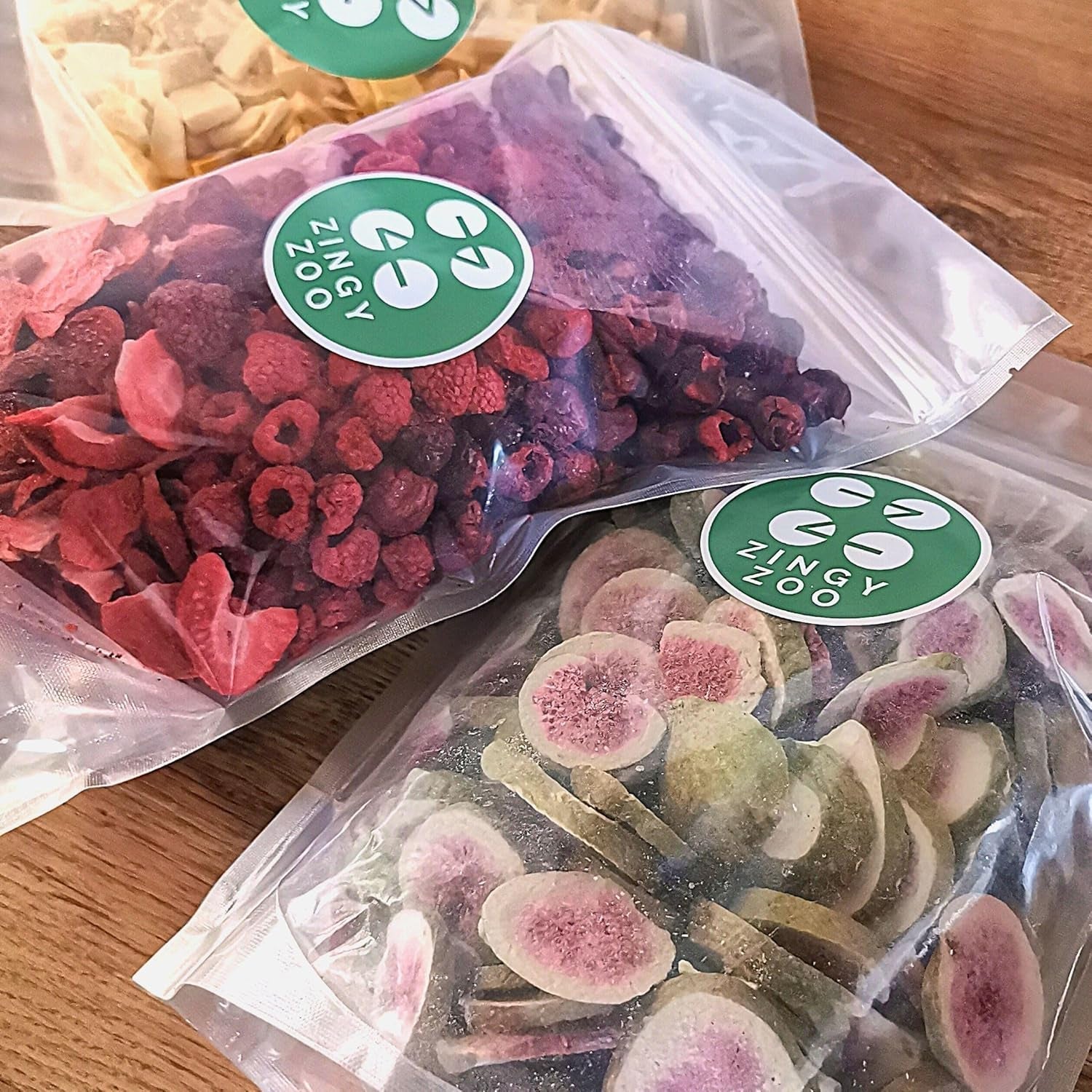 Mezcla de frutos rojos liofilizados | XL 300g Fresas liofilizadas Frambuesas Cerezas ácidas Mezcla de frutas secas | Frutas liofilizadas Fresa Frambuesa Cereza agria | ZingyZoo Productos deshidratados Naty Shop