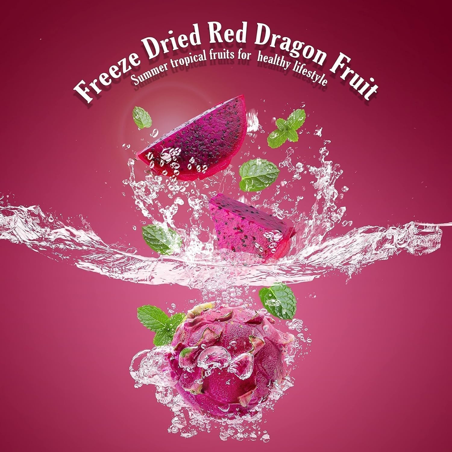 Pitaya liofilizada 50g - Pitahaya liofilizada - Fruta deshidratada liofilizada - Pitahaya seca en rodajas para repostería, decoración, snacks, muesli, postres Productos deshidratados Mi tienda