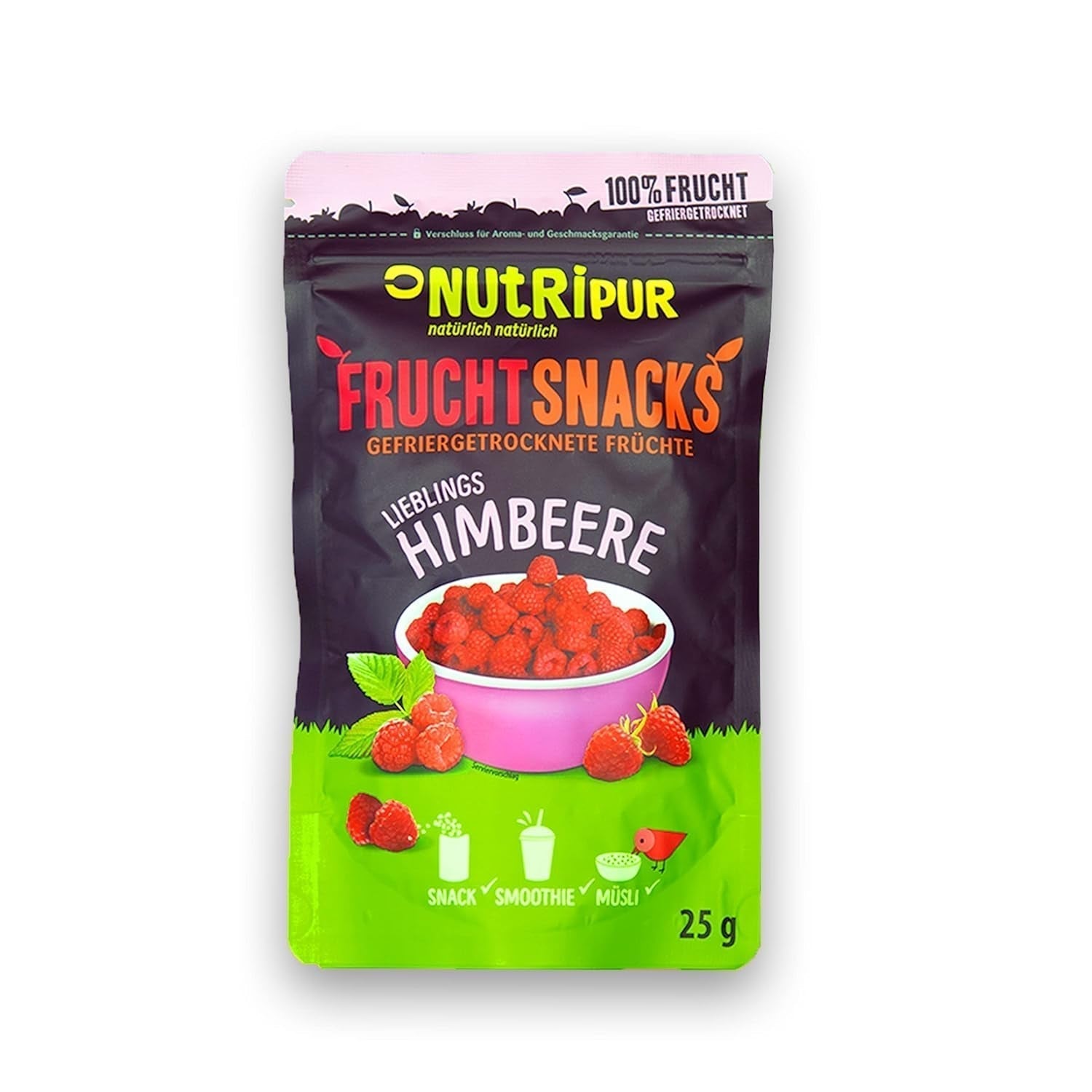 Frutas liofilizadas: 100 g de frambuesas liofilizadas para batidos, muesli, aderezos para gachas - bayas liofilizadas sin azúcar añadido - bayas liofilizadas - frutas de NutriPur Productos deshidratados Naty Shop Título predeterminado