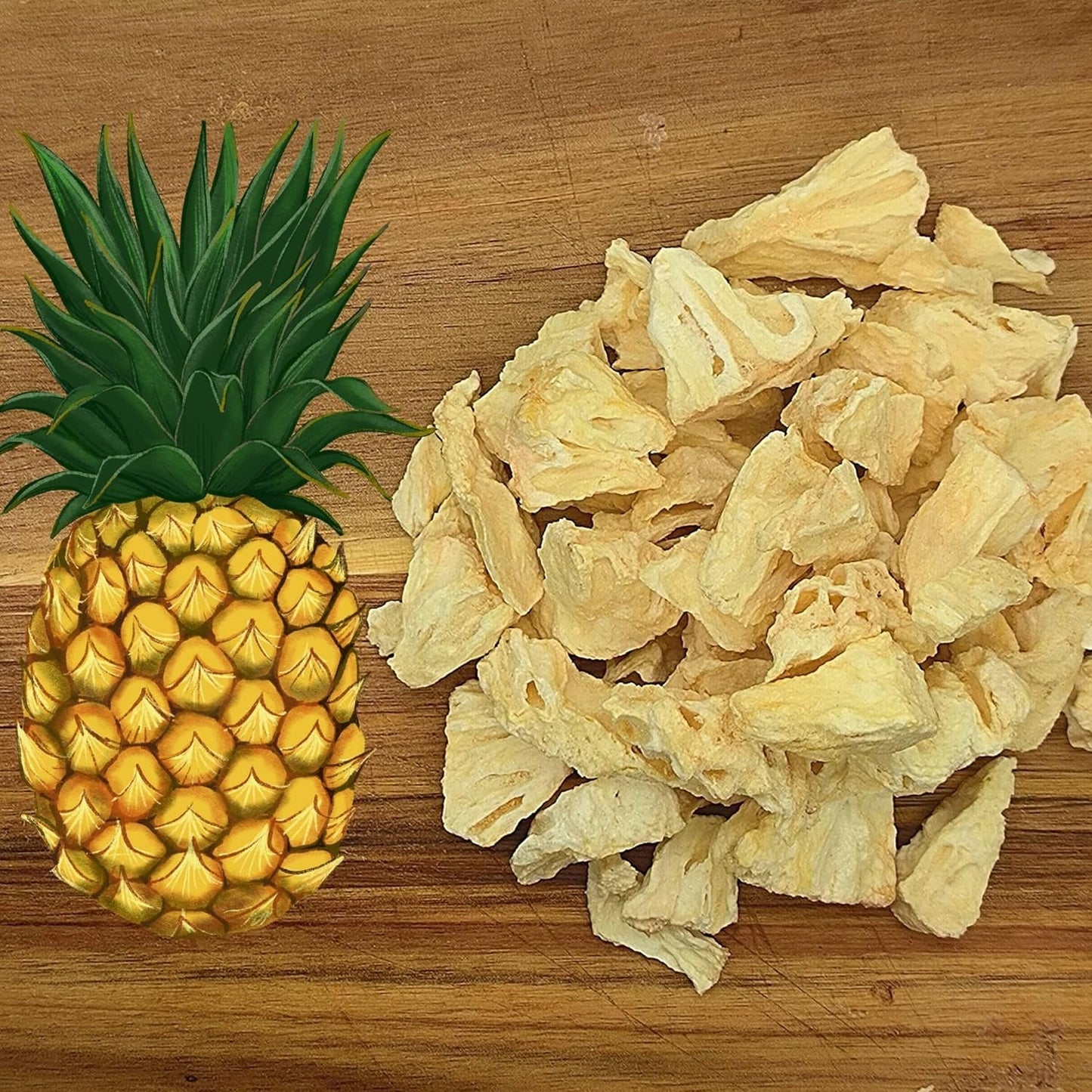 Frutas liofilizadas | Piña 100% pura Fruta liofilizada Piña liofilizada | Fruta liofilizada sin azúcar añadido | Piña crujiente liofilizada - aromática - deliciosa ZingyZoo Productos deshidratados Naty Shop