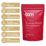 Fruta liofilizada BAM, 40 gramos, fruta natural, postres perfectos, rico sabor (fresa) Productos deshidratados Naty Shop