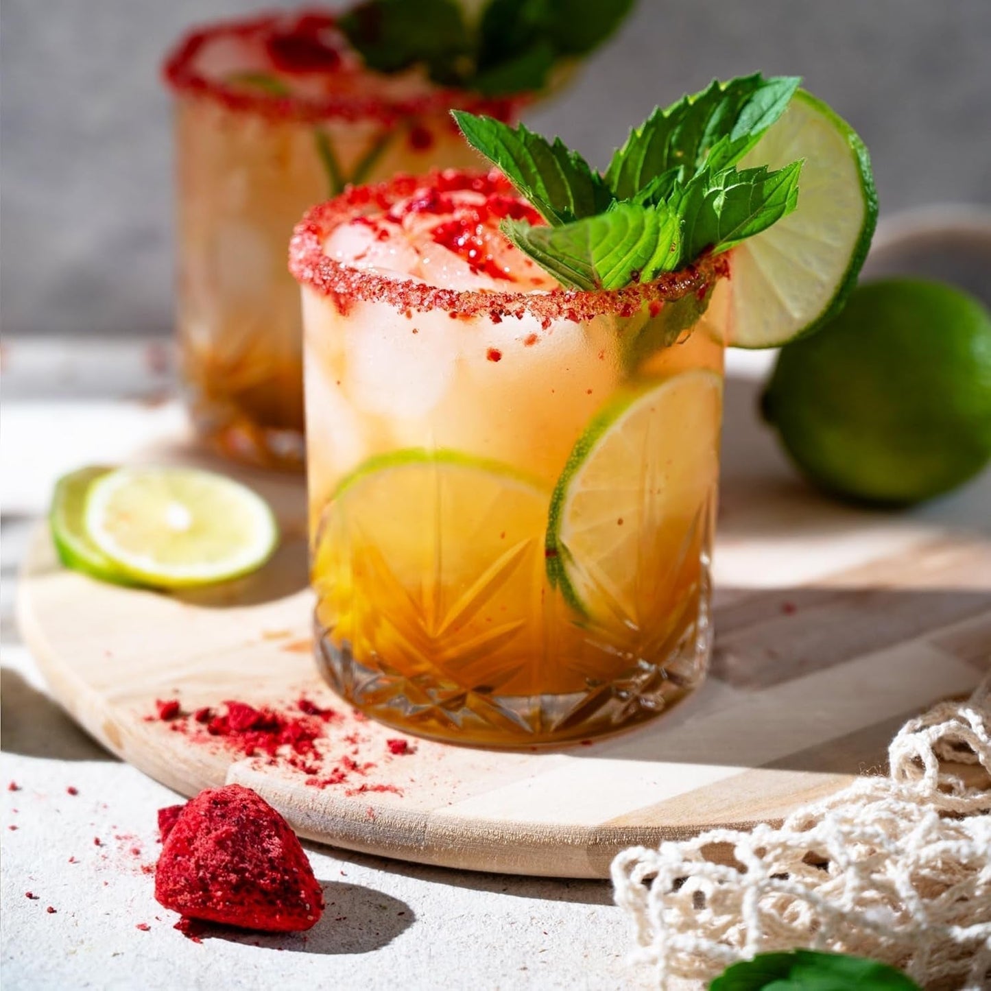 Fruta liofilizada BAM, 40 gramos, fruta natural, postres perfectos, rico sabor (fresa) Productos deshidratados Naty Shop