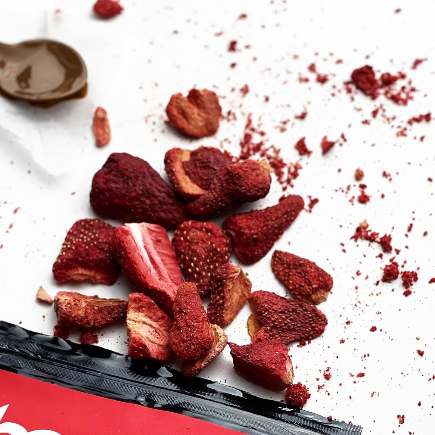 Fruta liofilizada BAM, 40 gramos, fruta natural, postres perfectos, rico sabor (fresa) Productos deshidratados Naty Shop