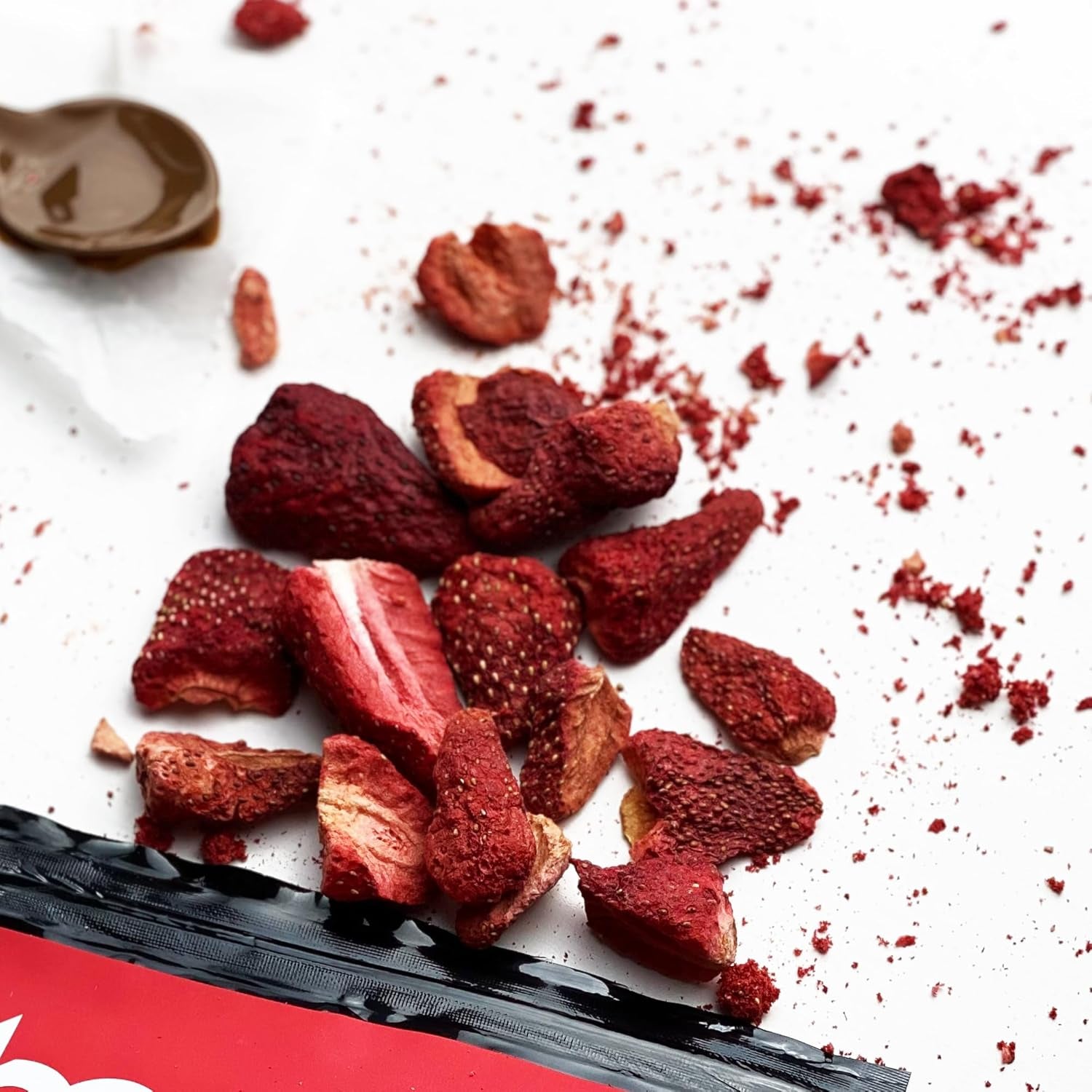 Fruta liofilizada BAM, 40 gramos, fruta natural, postres perfectos, rico sabor (fresa) Productos deshidratados Naty Shop