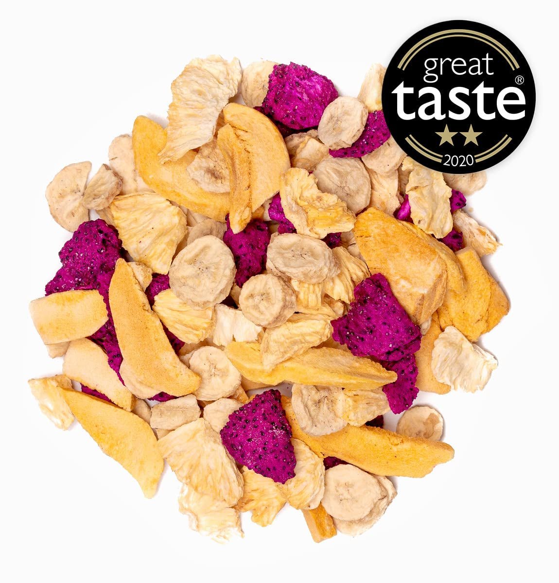 Frutas liofilizadas BRIX | Mezcla natural y seca de frutas tropicales 80 g | Premio Gran Sabor a los Frutos Secos | Non-GMO, sin gluten, vegano, las vitaminas se conservan Naty Shop Productos Deshidratados