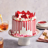 FunCakes Choco Drip Red: Sabor delicioso, Fácil de usar, Perfecto para cakes de goteo, Sabor a goteo de chocolate. Envase resellable 180 g. Pasta de azúcar Naty Shop