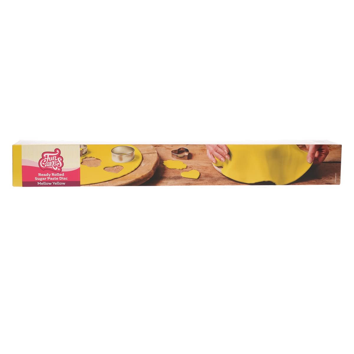 FunCakes Disco de Fondant Enrollado Spring Greens: Delicioso sabor a vainilla, ya enrollado, fácil de usar, perfecto para decorar tartas, 430g Naty Shop Mellow Yellow Sugarpaste