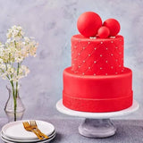 FunCakes Fondant Laminado Rojo Fuego: Fácil de Usar, Suave, Flexible, Blando y Flexible, Perfecto para Decorar Tartas, Halal, Kosher y Sin Gluten, 1kg (1 Pack) Naty Shop Pasta de Azúcar