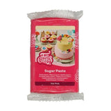 FunCakes Fondant Sabor Limón: Delicioso sabor, textura suave, fácil de untar, fondant enrollado, perfecto para tartas, cupcakes y galletas. Halal, kosher y sin gluten. 250 g (paquete de 3) pasta de azúcar Naty Shop