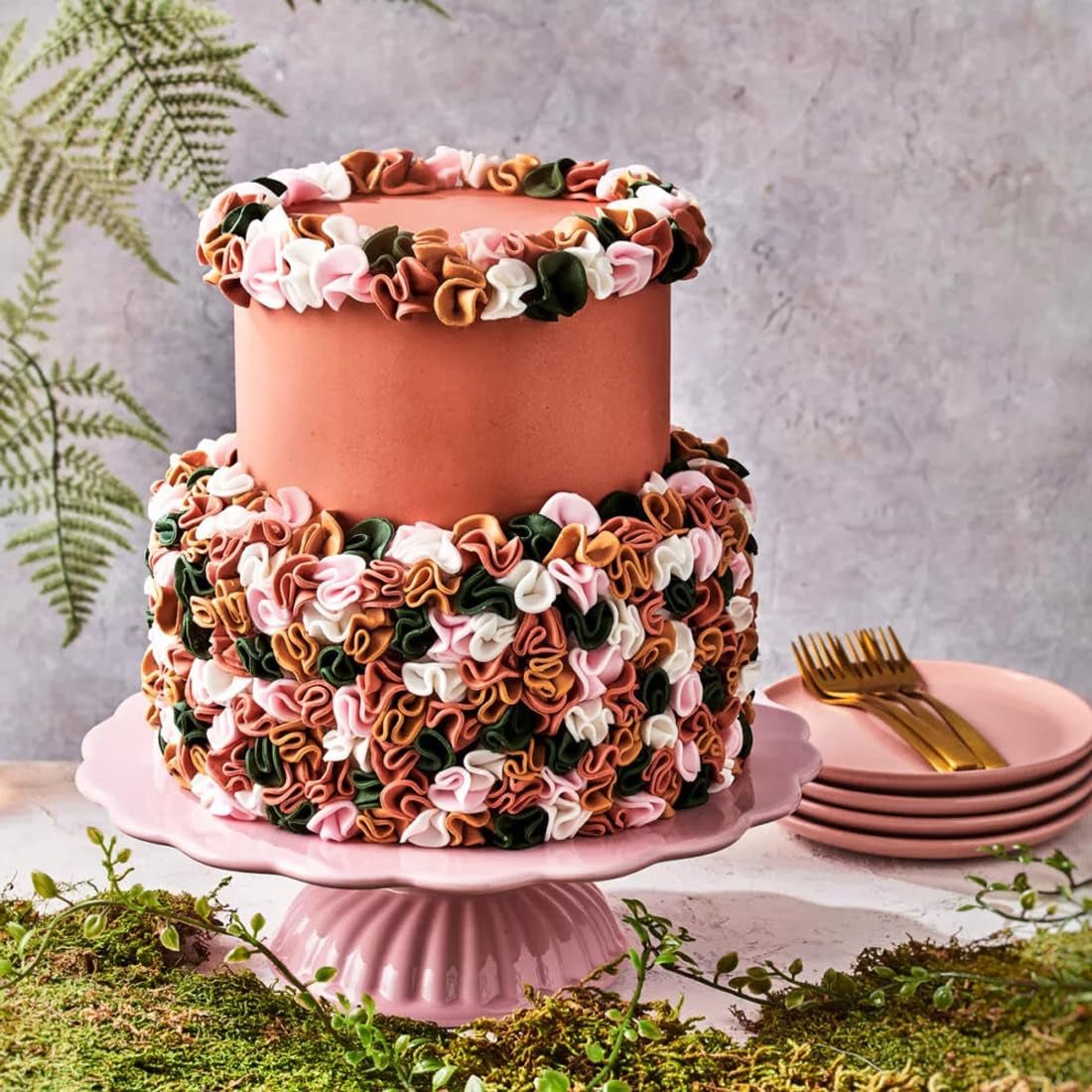 FunCakes Shimmering Rose Rolled Fondant: Fácil de usar, liso, flexible, suave y maleable, perfecto para decorar tartas, halal, kosher y sin gluten. 250 g de pasta de azúcar Naty Shop