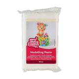 Pasta para Modelar FunCakes Blanca: Perfecta para modelar figuras, tapas de tartas y volantes. Fuerte, suave y flexible. Halal, kosher y sin gluten. 250 gramos. (paquete de 2) Naty Shop Azúcar blanco en pasta 250 gramos