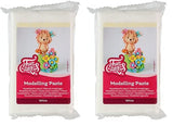Pasta para Modelar FunCakes Blanca: Perfecta para modelar figuras, tapas de tartas y volantes. Fuerte, suave y flexible. Halal, kosher y sin gluten. 250 gramos. (paquete de 2) Naty Shop Azúcar blanco en pasta 250 gramos (paquete de 2)