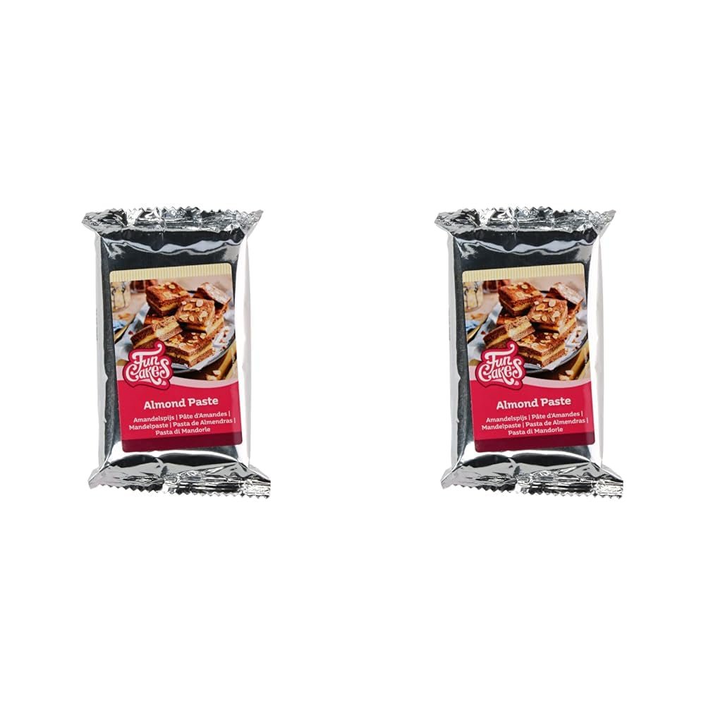 Pasta de almendras FunCakes (1:1): Delicioso sabor, textura fina, fácil de untar, pasta de almendras, perfecta para tartas y galletas. Halal y sin gluten. 250 g (paquete de 2) Pasta de azúcar Naty Shop 250 gramos (paquete de 2)