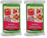 FunCakes Pasta de Azúcar de Almendras (Mazapán Holandés) Verde Hierba: Fácil de usar y suave, perfecta para decorar tartas, halal, kosher y sin gluten 250g (pack de 2) Naty Shop Pasta de Azúcar Verde Hierba 250G (pack de 2)