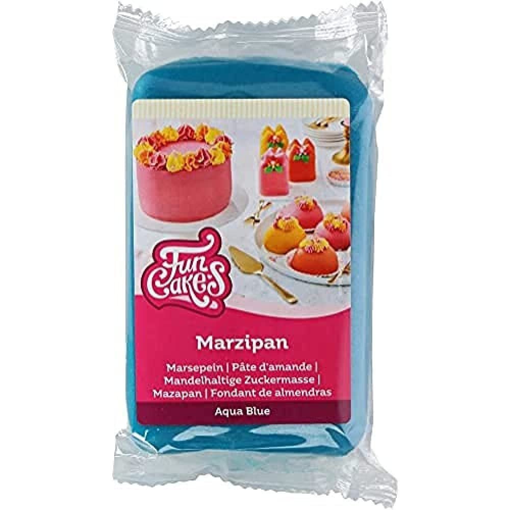 FunCakes Pasta de Azúcar de Almendras (Mazapán Holandés) Aqua Blue: Fácil de usar y suave, perfecta para decorar tartas, Halal, Kosher y Sin Gluten 250 g (Pack de 2) Naty Shop Pasta de Azúcar 250 G (1 Pack) Mazapán