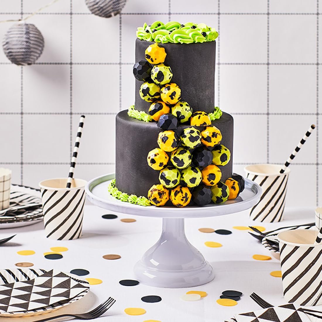 FunCakes Raven Black Rolled Fondant: Fácil de usar, liso, flexible, suave y maleable, perfecto para decoración de tartas, halal, kosher y sin gluten. 1 kg (paquete de 2) pasta de azúcar Naty Shop