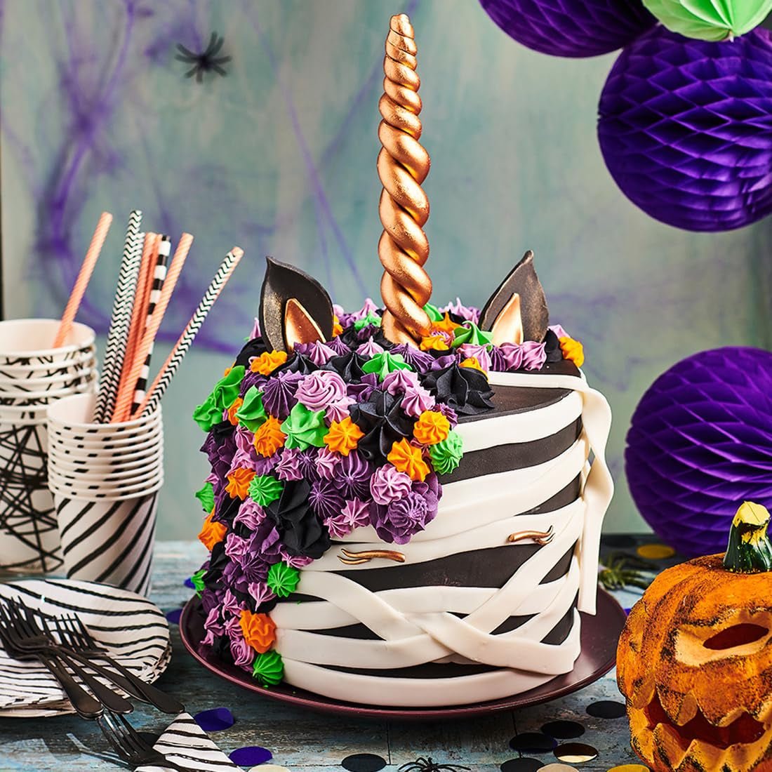 FunCakes Raven Black Rolled Fondant: Fácil de usar, liso, flexible, suave y maleable, perfecto para decoración de tartas, halal, kosher y sin gluten. 1 kg (paquete de 2) pasta de azúcar Naty Shop
