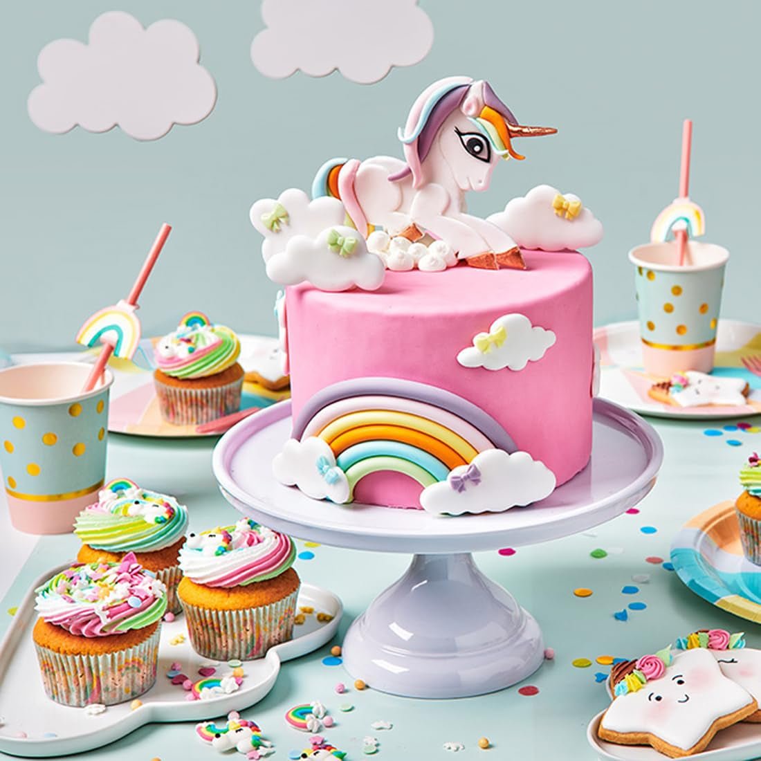 FunCakes Rollo Fondant Blanco Brillante: Fácil de usar, liso, flexible, suave y maleable, perfecto para decorar tartas, halal, kosher y sin gluten. 5 kg (2 a 2,5 kg) de pasta de azúcar Naty Shop