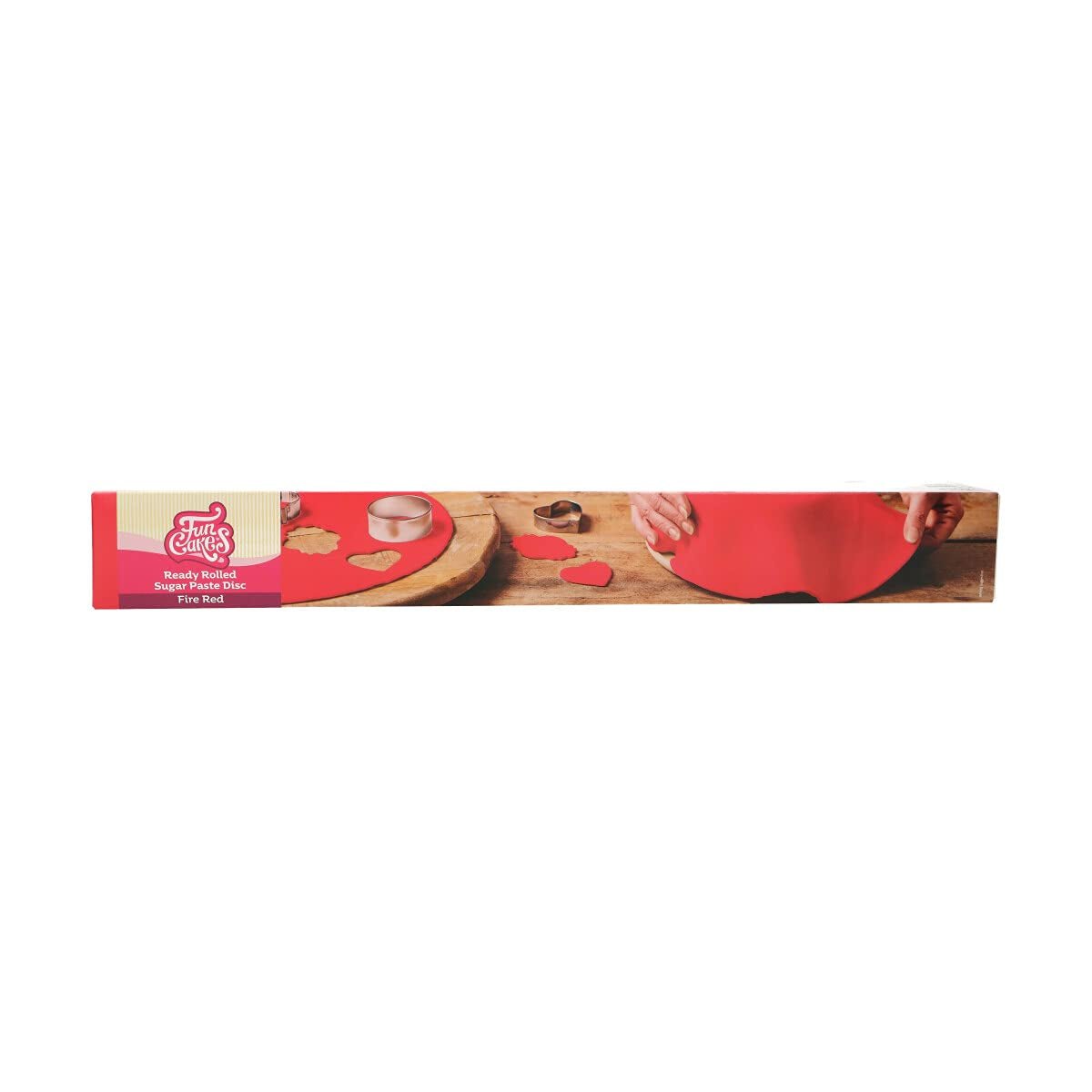 FunCakes Disco de fondant en rollo enrollado Negro Cuervo: Delicioso sabor a vainilla, 430 g y Disco de fondant en rollo enrollado Rojo fuego: Delicioso sabor a vainilla, ya enrollado, fácil de usar, 430 g Naty Shop Pasta de Azúcar