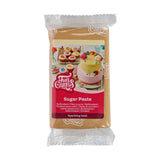 FunCakes Sparkling Gold Rolled Fondant: Fácil de usar, liso, flexible, suave y maleable, perfecto para decoración de tartas, halal, kosher y sin gluten. 250 g de pasta de azúcar Naty Shop Default Title