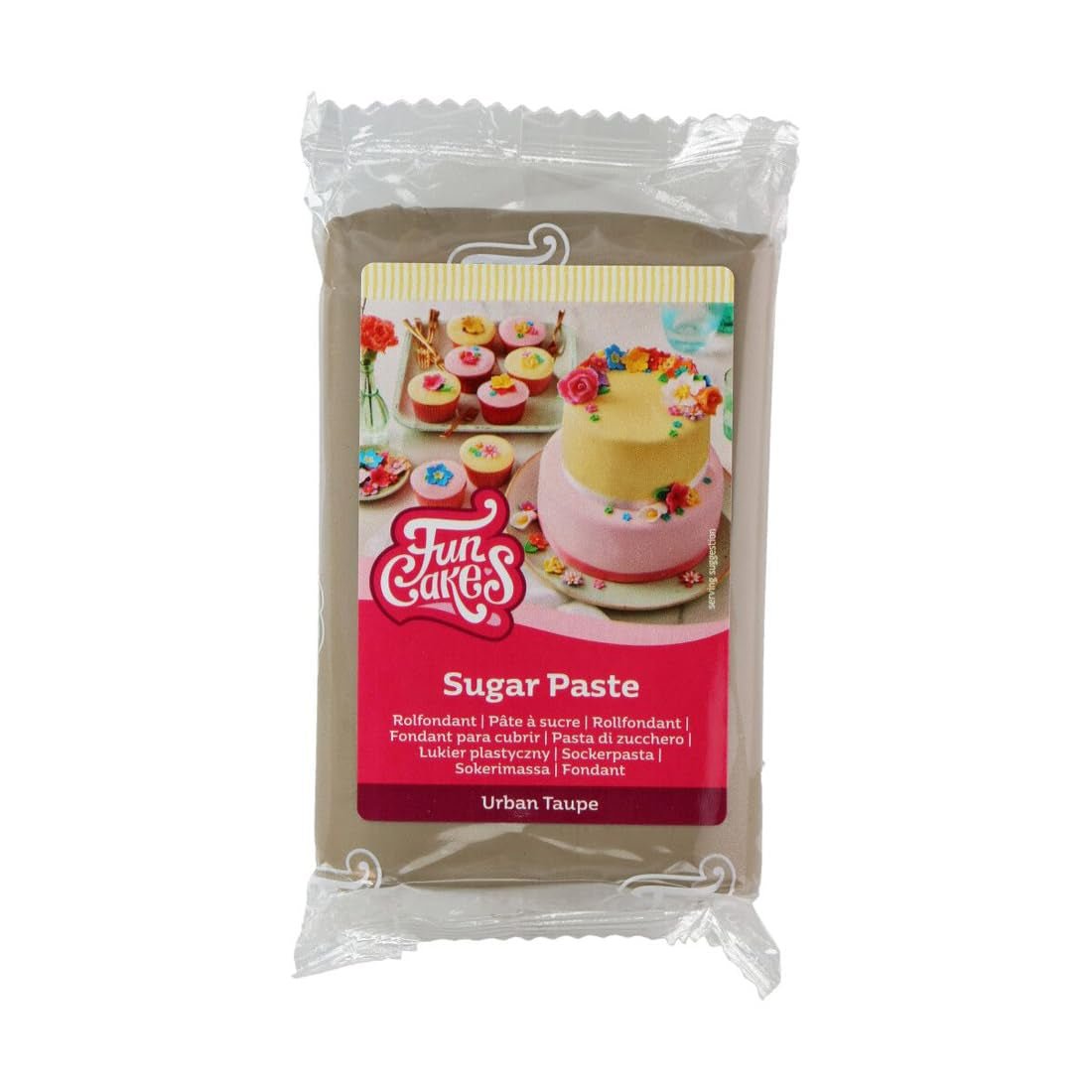 FunCakes Fondant Laminado Urban Taupe, Fácil de Usar, Suave, Flexible, Suave y Flexible, Perfecto para Decorar Tartas, Halal, Kosher y Sin Gluten, Paquete de 250 g 1 Pasta de Azúcar Naty Shop Título predeterminado