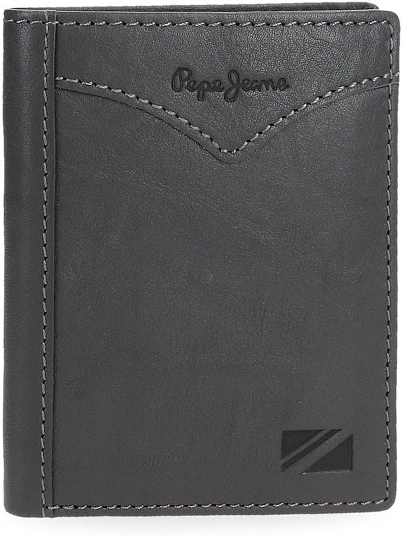 Pepe Jeans Cartera Vertical Jacket con Monedero, Cartera Hombre Talla Única Naty Shop Gris