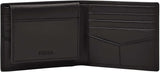 Fossil Derrick Porta pasaporte plegable de cuero con bloqueo RFID para hombre con tarjetero desmontable Cartera para hombre Naty Shop