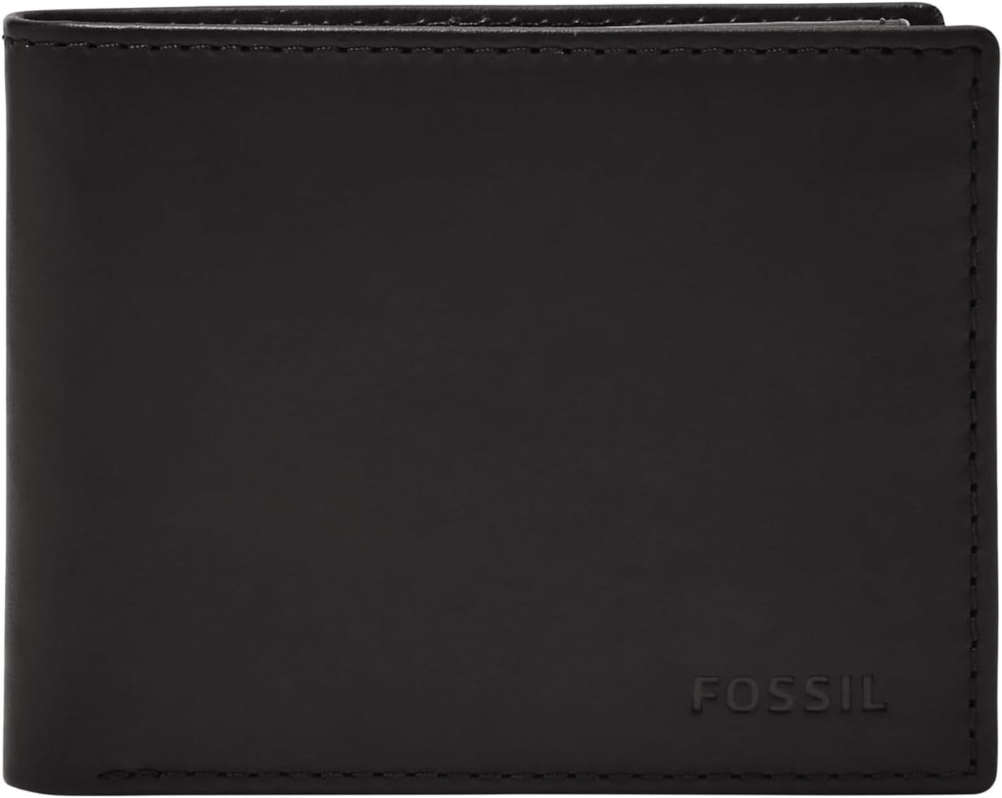 Fossil Derrick Tarjetero plegable de piel con bloqueo RFID para hombre con tarjetero desmontable Naty Shop Cartera para hombre negro