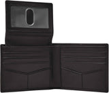 Fossil Derrick Porta pasaporte plegable de cuero con bloqueo RFID para hombre con tarjetero desmontable Cartera para hombre Naty Shop