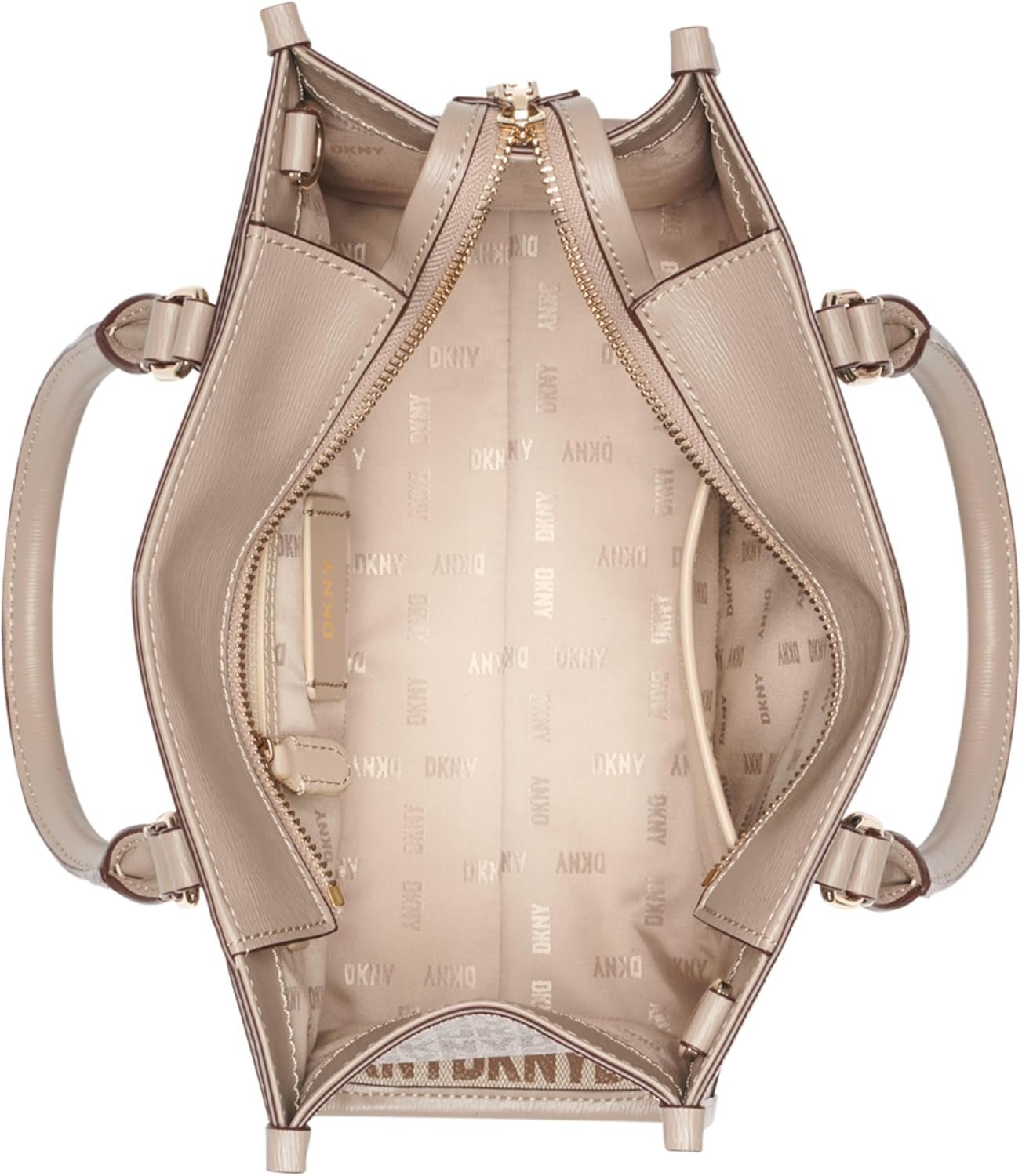 DKNY Bolso Tote Satchell Casual para Mujer, Chino/Toffee Bolsos para Mujer Naty Shop