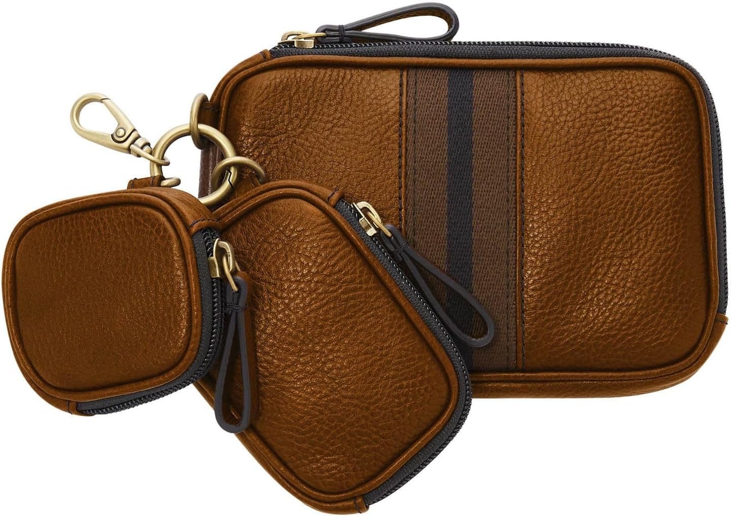 Fossil Tech Trio Bolsa de viaje para hombre 17,78 cm de largo x 3,175 cm de ancho x 12,065 cm de alto Cartera para hombre Naty Shop Marrón