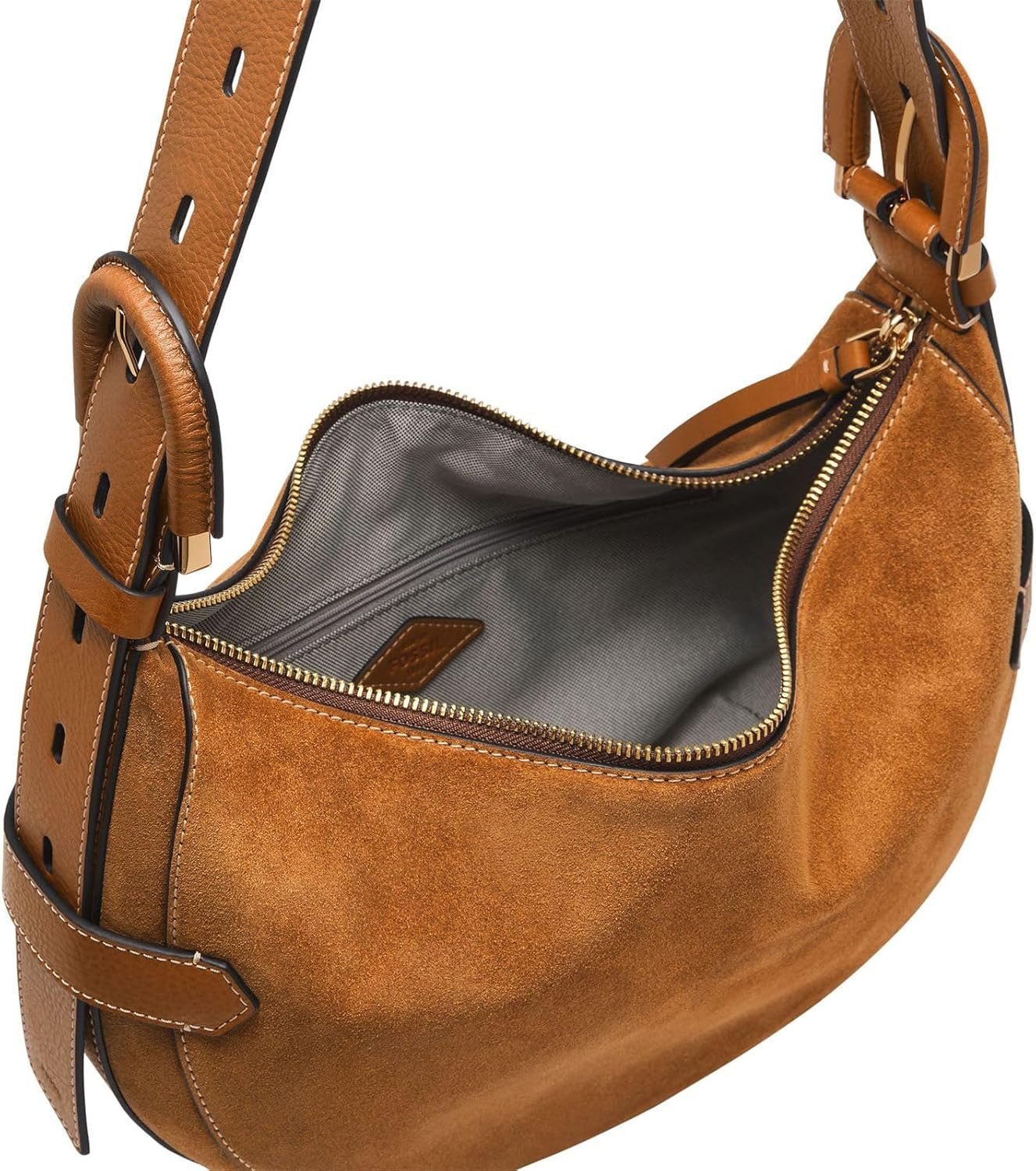 Fossil Bolso de Mujer Harwell, Piel de Vacuno Hobo Italiana, Largo: 30,5 cm, Ancho: 8,9 cm, Alto: 20,3 cm, ZB1919216 Bolsos de Mujer Naty Shop