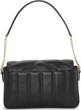 DKNY Bolso De Hombro Con Solapa Para Mujer, Negro/Amarillo Naty Shop Bags