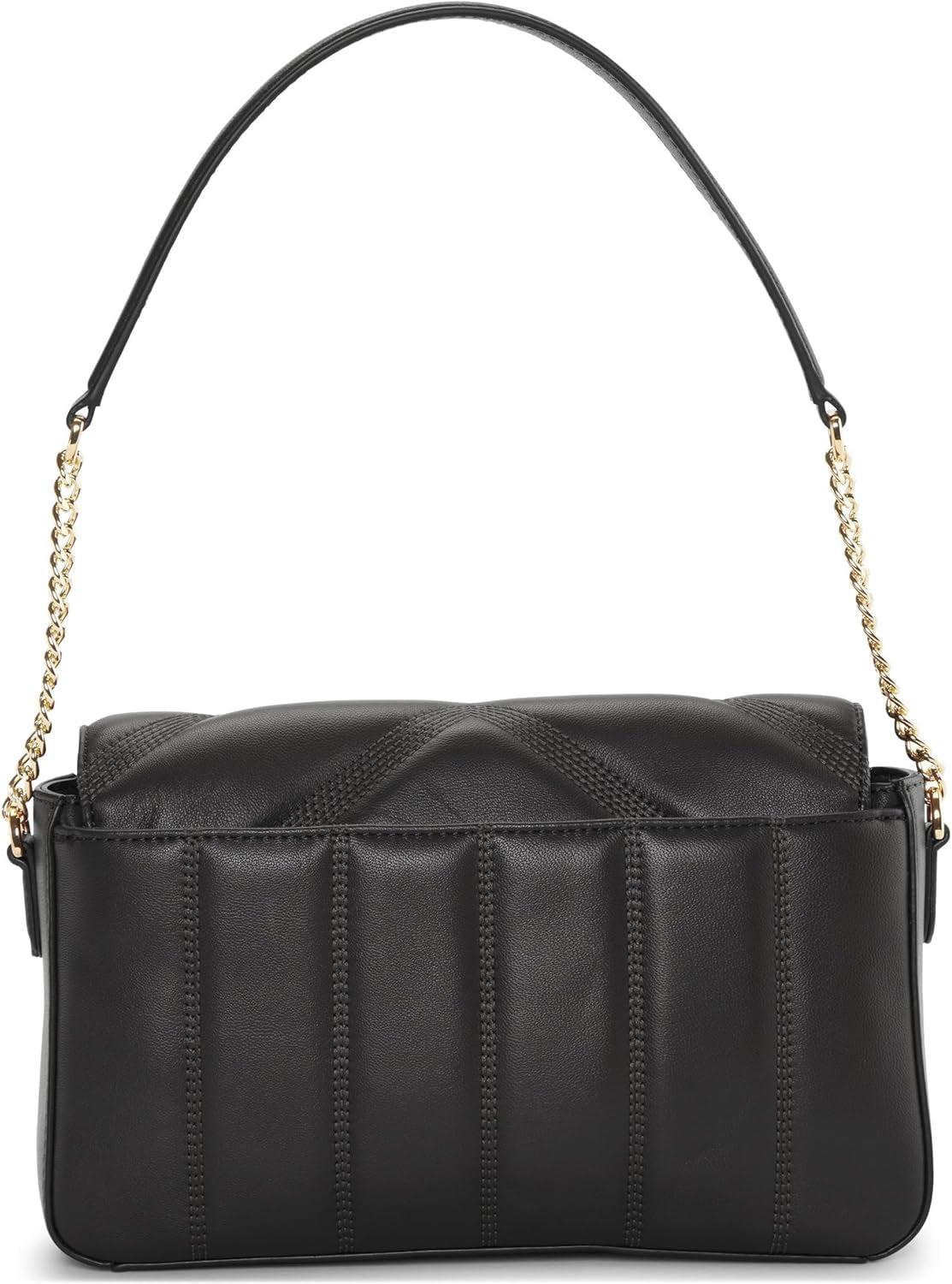 DKNY Bolso De Hombro Con Solapa Para Mujer, Negro/Amarillo Naty Shop Bags